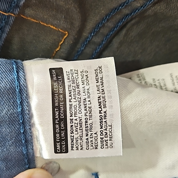 Vintage, Levi's 508, Denim Jeans, Teal, Cotton, Sz 33/32 Denim, Reg Tapered Fit - Picture 6 of 17